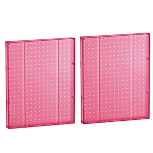 20.25 in H x 16 in W Pegboard Pink Styrene One Sided Panel (2-Pieces per Box)