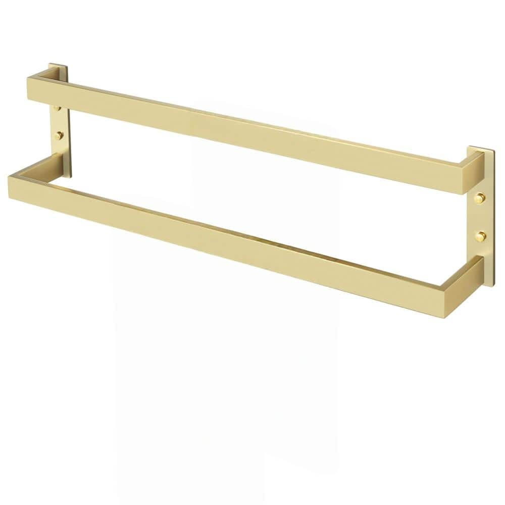 1-Pack Double Towel Bar 24 in. Wall Mounted Towel Bar in Brushed Gold price history on PriceWatchPro