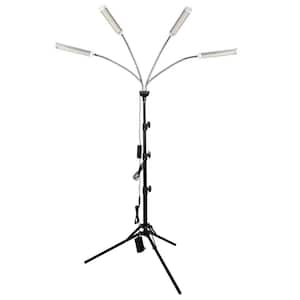 200-Watt Plant Grow Light Bulb Specialty Code 420 LEDs with 15-63 in. Adjustable Tripod Stand 4-Heads Auto On/Off