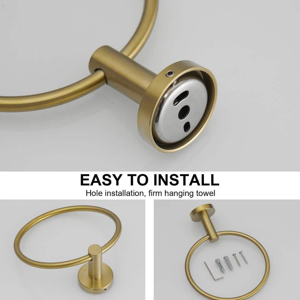 Brushed Gold 24-Inch Metal Bathroom Hardware Set