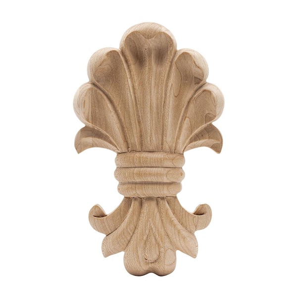 Acanthus Wood Finial - (Cherry & Maple)