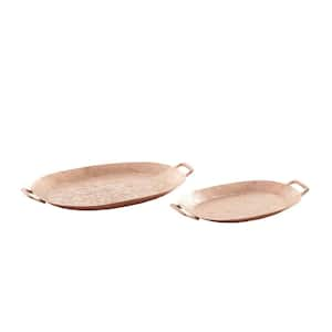 Bronze Aluminum Decorative Tray (Set of 2)