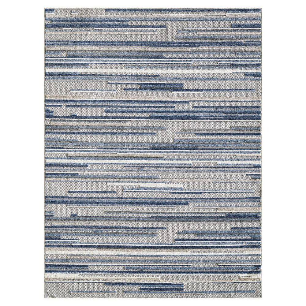 Blue 7 ft. x 9 ft. Woven Polypropylene Rectangle Indoor/Outdoor Area Rug price history on PriceWatchPro
