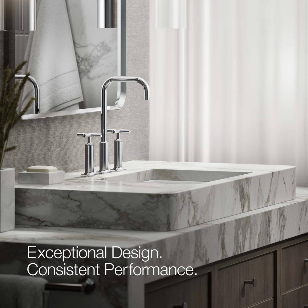 Purist High Gooseneck Chrome Faucet with Cross Handles