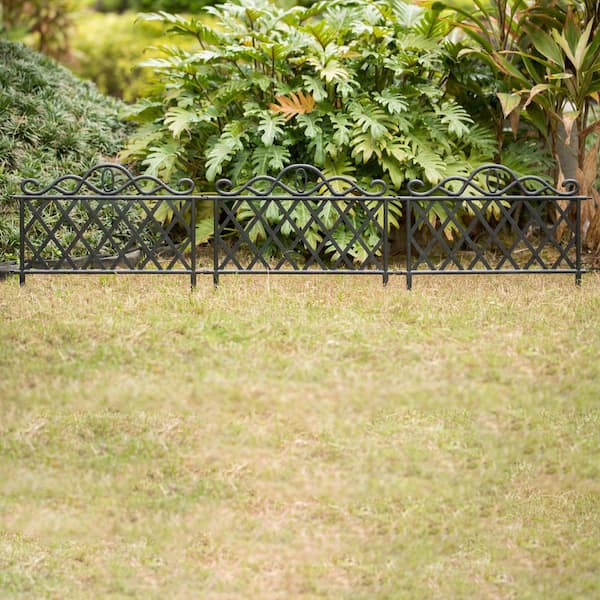 Flexible Garden Lawn Grass Edging Picket Border Panel Plastic Wall Fence 4 6 8 