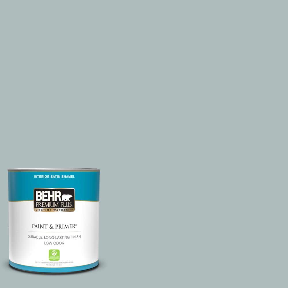 BEHR PREMIUM PLUS 1 qt. HDCCT26 Watery Satin Enamel Low Odor
