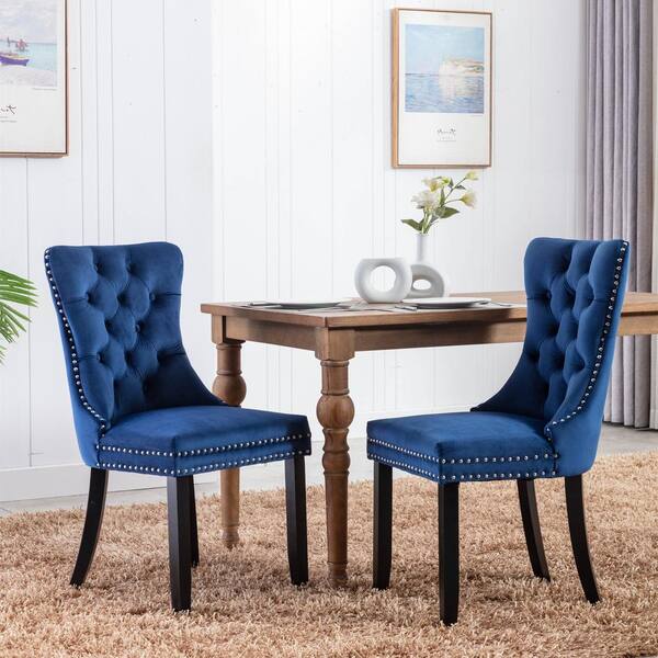 tufted velvet upholstered dining chair