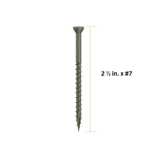 2-1/2 in. #7 ProTech Green Premium Star Drive Trim Screws (350-Count)