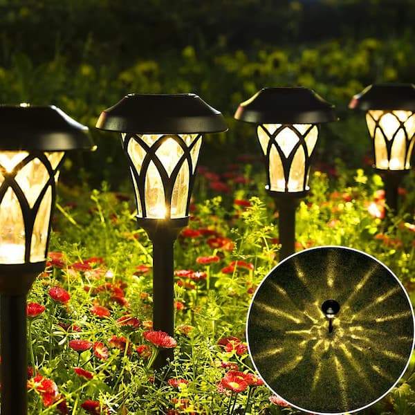 FAWEY TRED INC Outdoor Decor, Solar Pathway Lights 6-Pack, Black