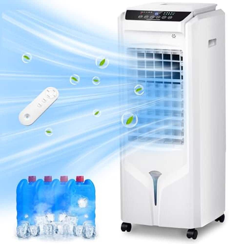 1800 CFM 3-Speed 4-Mode Portable Evaporative Cooler for Bedroom Living Room w/ 4.2 Gal Water Tank 120° Oscillation,Timer price history on PriceWatchPro