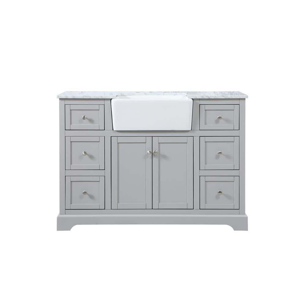 Timeless Home 48 in. W x 22 in. D x 34.75 in. H Single Bathroom Vanity Side