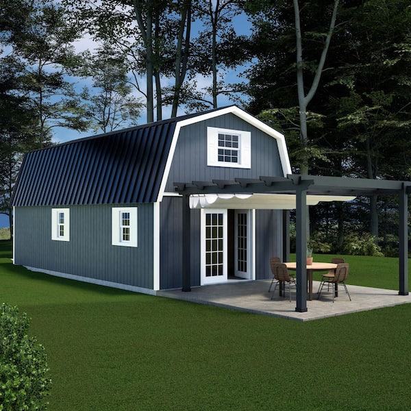 Best Barns - Handcrafted Homestead XL 16 ft. x 28 ft. Two-Story Wood Barn Kit with Loft (Staircase Included)