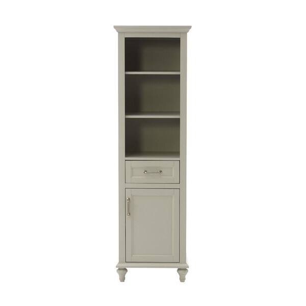 Home Decorators Collection Charleston 20 in. W Bathroom Linen Storage Cabinet in Grey