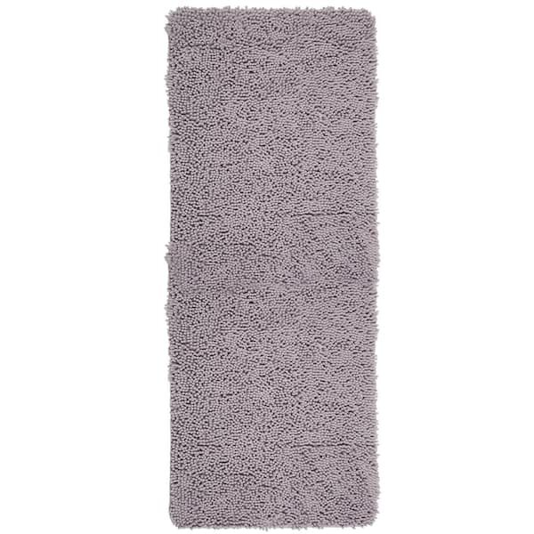 Lavish Home 67-19-G 2 by 5 ft. Memory Foam Shag Bath Mat, Grey, 1