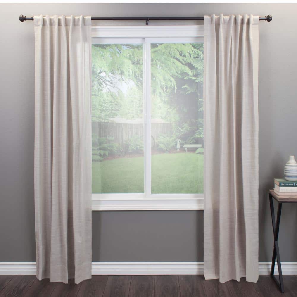 Bronze Adjustable Curtain Rod with Finial, 18-36 Inches
