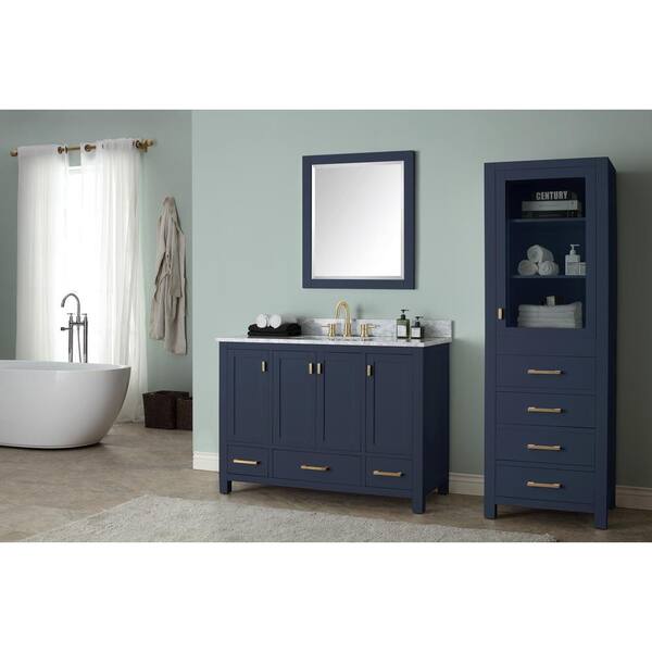Avanity Modero 24-in x 71-in x 20-in Navy Blue Wood Freestanding Soft Close Linen Cabinet