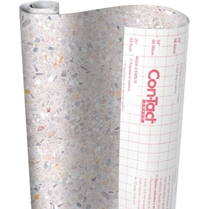 Creative Covering 18 in. x 50 ft. Terrazzo Blush Self-Adhesive Vinyl Drawer and Shelf Liner