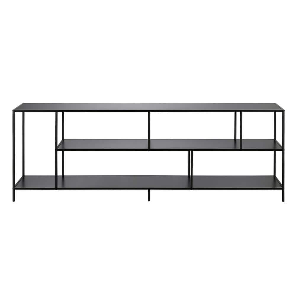 Winthrop 70" Blackened Bronze TV Stand with Metal Shelves