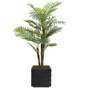 Artificial Faux Real Touch 6.42 ft. Tall Fern Tree with Fiberstone Planter