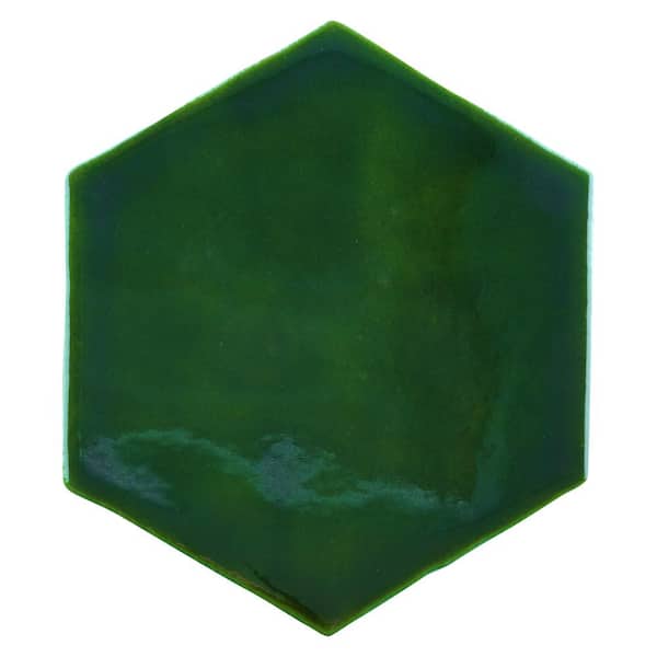 Merola Tile Viva Hex Antic Verde 5-7/8 in. x 6-3/4 in. Ceramic