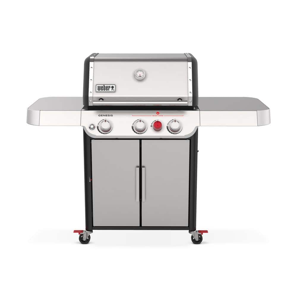 Weber S-325s 3-Burner Propane Gas Grill in Stainless Steel with Built-In Thermometer 35300001 - The Home Depot