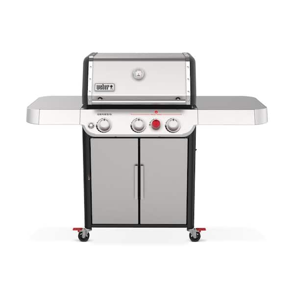 Vilje Passiv Suradam Weber Genesis S-325s 3-Burner Propane Gas Grill in Stainless Steel with  Built-In Thermometer 35300001 - The Home Depot
