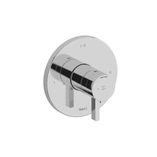 Paradox 1-Handle Wall Mount 1/2 in. Therm and Pressure Balance Trim Kit in Chrome (Valve Not included)