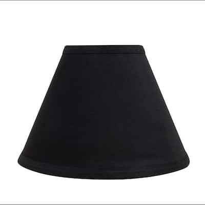 9 in. x 6-1/2 in. Black Hardback Empire Lamp Shade
