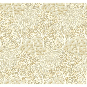 DwellStudio Miyuki Gold Paper Strippable Roll Wallpaper (Covers 60.75 sq. ft.)