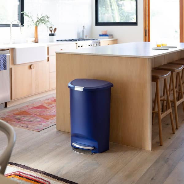 simplehuman 13 Gal. / 50 Liter Semi-Round Step Kitchen Trash Can