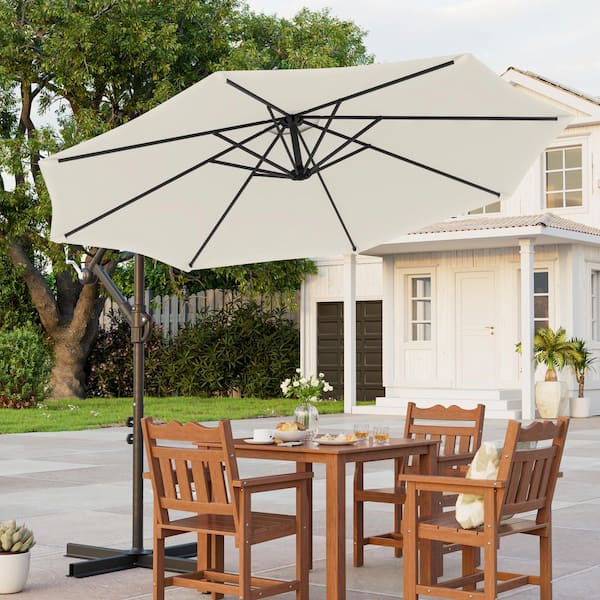 14 feet patio umbrella Treasure Garden 13-ft Outdoor Patio Umbrella with Lux Lighting, Octago main image 1