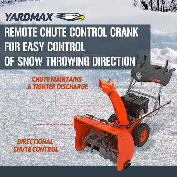 YARDMAX 26 in. 212 cc Two-stage Self-propelled Gas Snow Blower