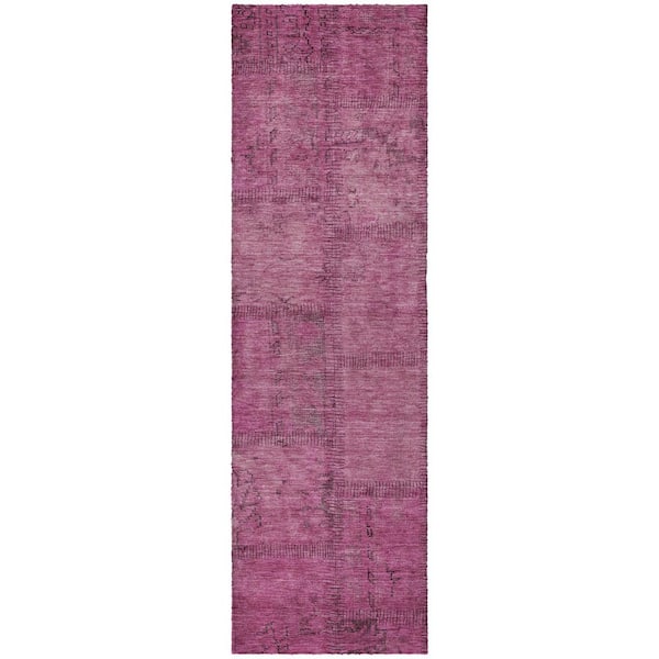 Dream Shag Premium Machine Washable Abstract ADS685 Salmon 3 ft. x 5 ft. Area Rug