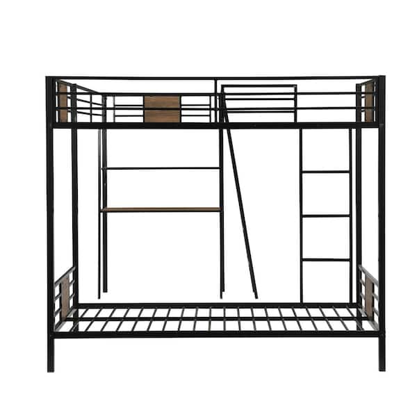 Twin Bunk Bed With Size Loft, Lake House White Twin Loft Bed With Desktop