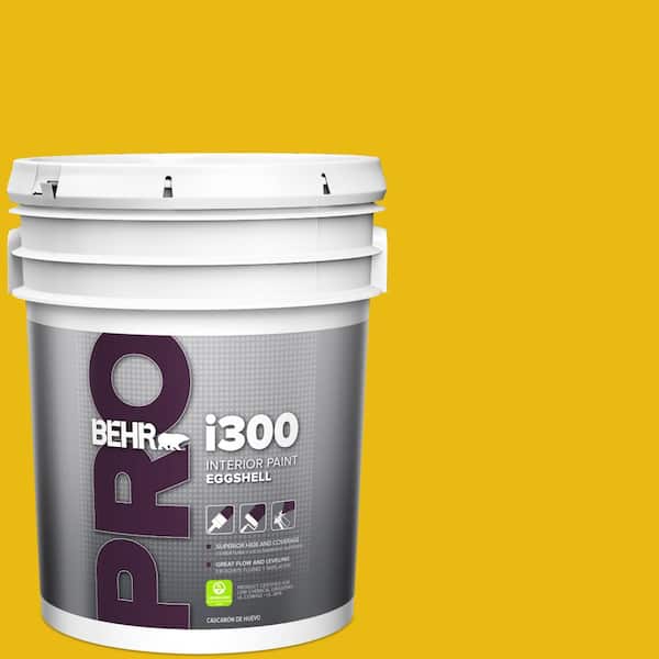 BEHR PRO 5 gal. #390B-7 Lemon Lime Eggshell Interior Paint