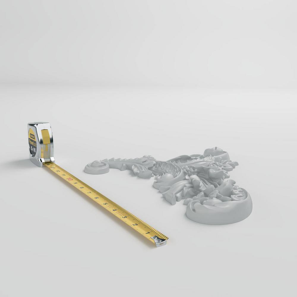 Primed White Polyurethane Architectural Onlay, 12.25" x 11.25"