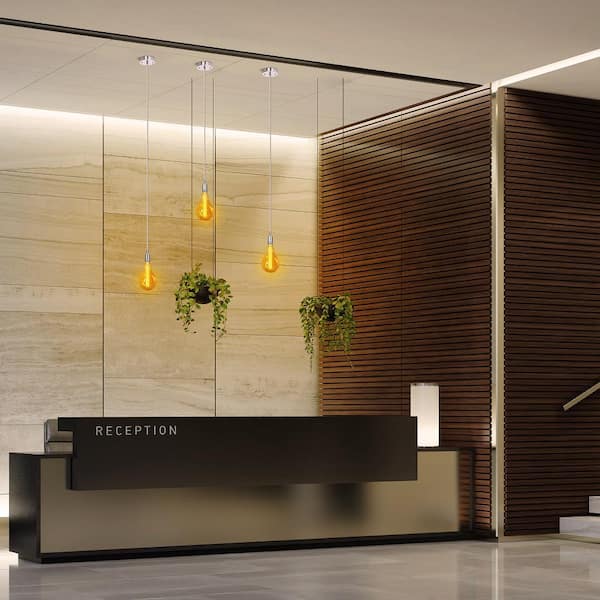 25W Equivalent PS50 Dimmable Oversized Amber Glass E26 Vintage Edison LED Light Bulb Acrylic Filament Warm White 2100K