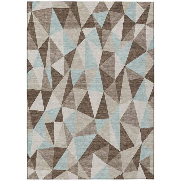 Chantille Machine Washable Indoor/Outdoor Abstract ACN2835 Coffee 10 ft. x 14 ft. Area Rug