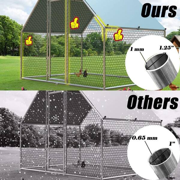 Amucolo 79.2 in. x 6.4 ft. x 9.8 ft. Metal Walk in. Hardware