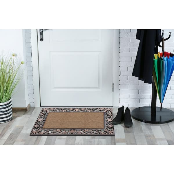 Indoor Doormat Welcome Mat,Front Back Door Mat Floor Mats Non Slip Rubber Base Mud Dirt Trapper Entrance Door Rug Carpet Low Profile,Entryway Welcome