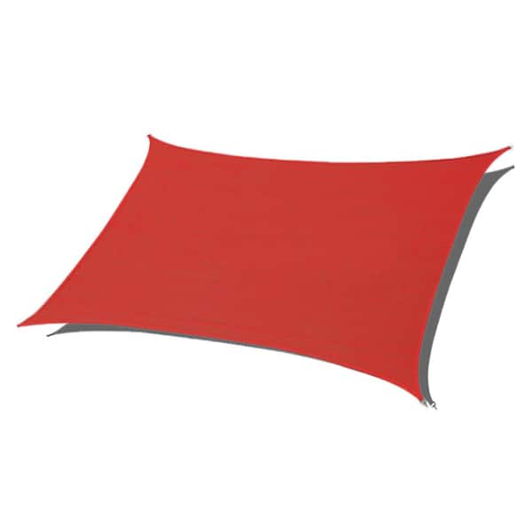 Shade&Beyond 8 ft. x 10 ft. Red Rectangle Sun Shade Sail 185 GSM UV Block for Patio Deck Yard and Outdoor Activities