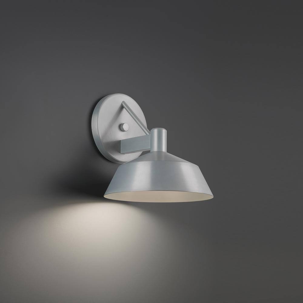 Brushed Aluminum White Acrylic Dimmable LED Wall Sconce