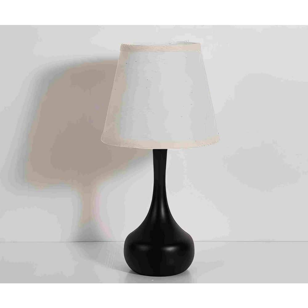 17 in. Black Farmhouse Integrated LED Touch Bedside Table Lamp 2-Piece Set for Living Room with Beige Linen Shade price history on PriceWatchPro