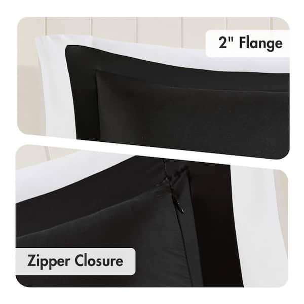 Bedding Padding Coat ブラック Madison Park Windsor 3-Piece Black/Black Full/Queen 3M Scotchgard