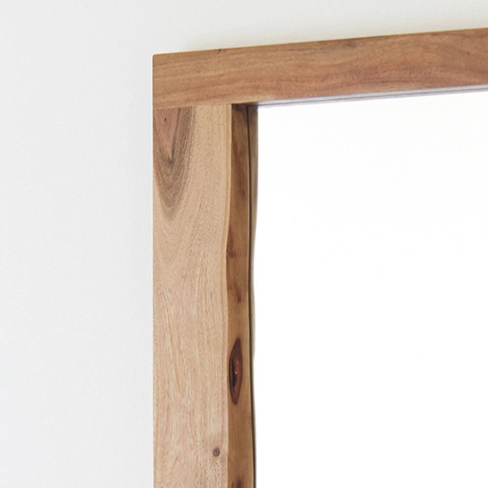 Alpine Natural Acacia Wood 48" Live Edge Mirror