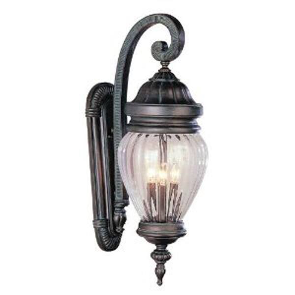 Bel Air Lighting Stewart 4-Light Outdoor Antique Rust Incandescent Wall Lantern-DISCONTINUED
