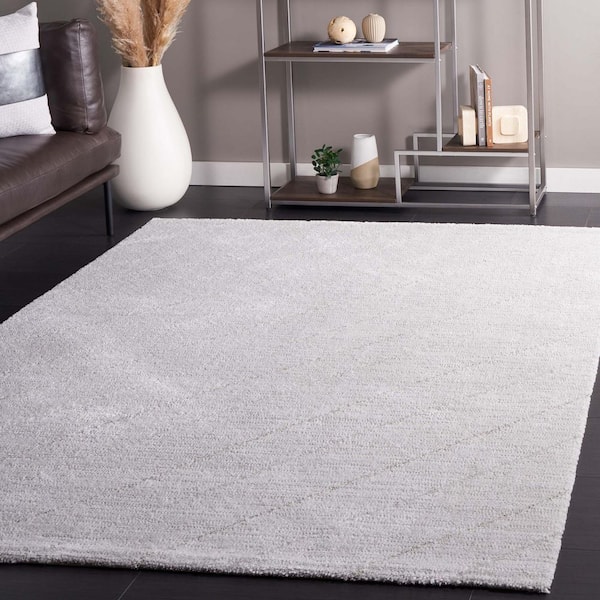 Neptune 9 ft. x 12 ft. Light Gray/Gray Striped Solid Area Rug