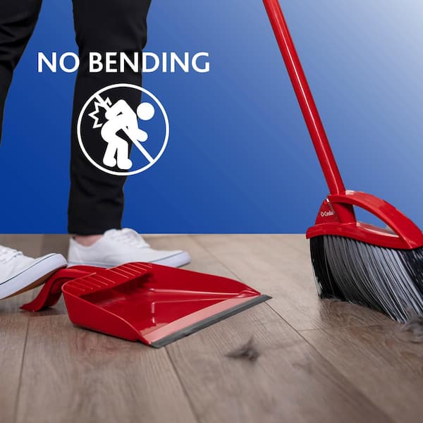 Power Corner Pet Pro Angle Broom with Step On Dust Pan (6-Pack)