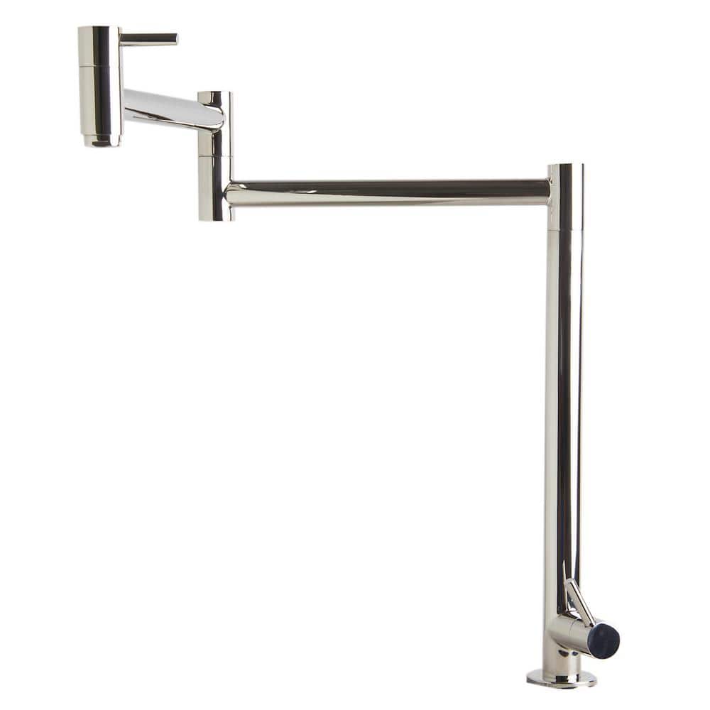 Polished Stainless Steel Retractable Pot Filler Faucet