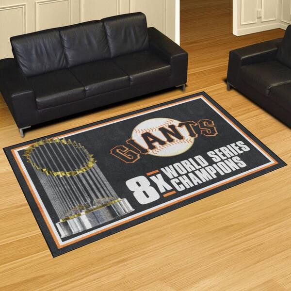 FANMATS MLB San Francisco Giants Black 8 ft. x 10 ft. Indoor Area